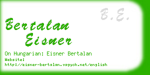 bertalan eisner business card